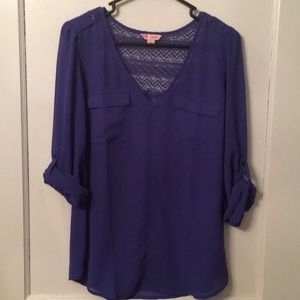 Blue purple blouse